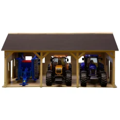 Kids Globe Landbouwloods Hout Voor 3 Tractoren, 1:16 Online