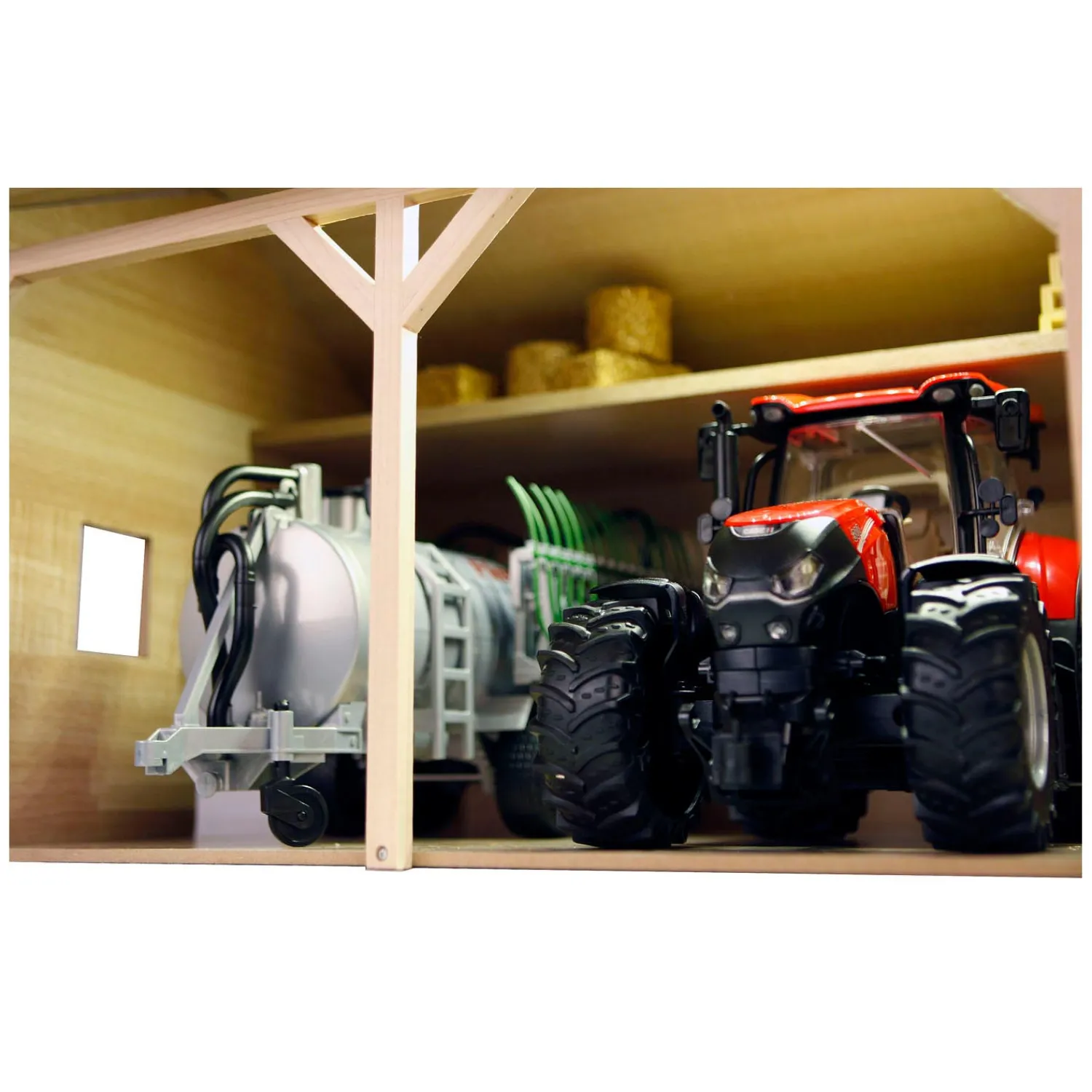 Kids Globe Landbouwloods Hout Voor 3 Tractoren, 1:16 Online