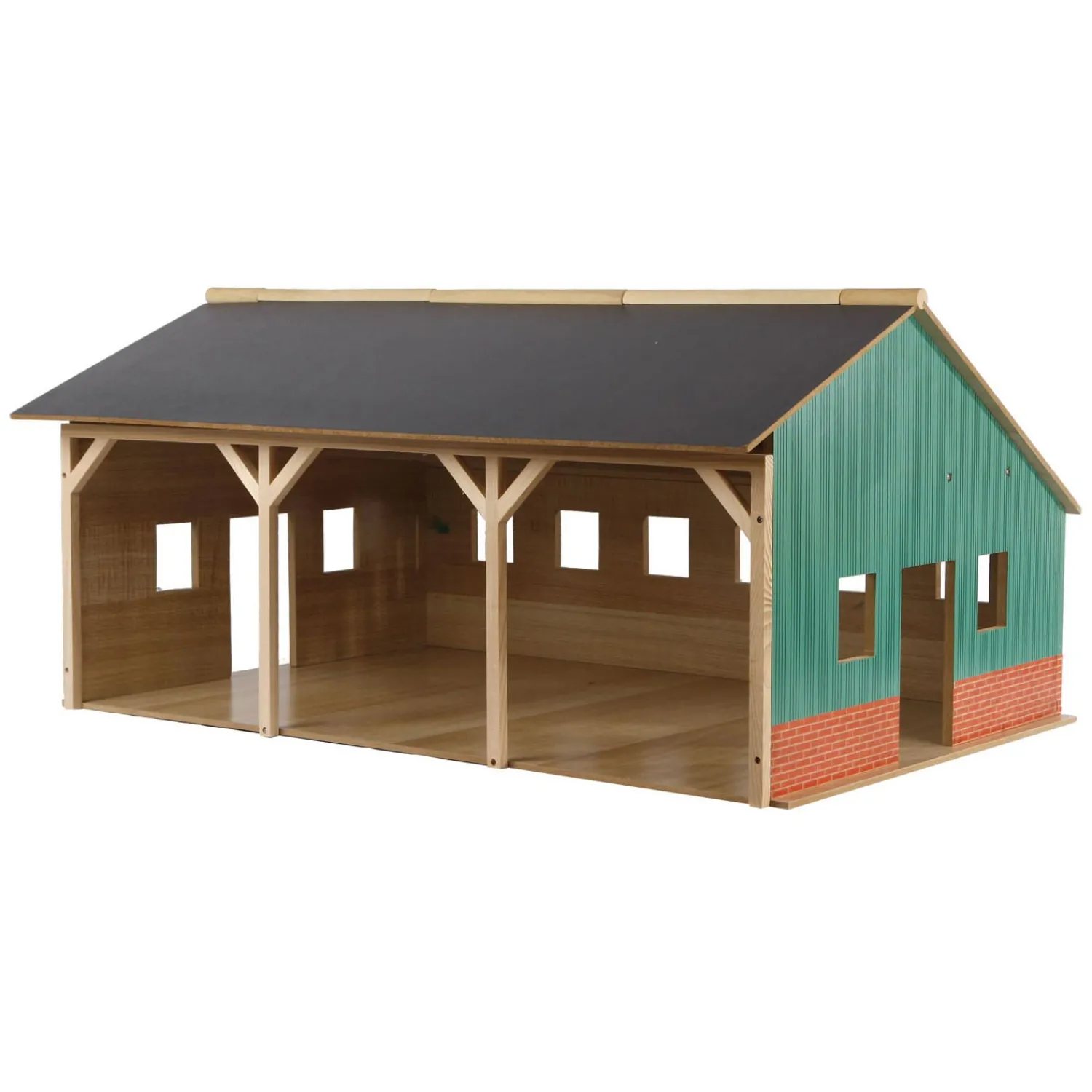 Kids Globe Landbouwloods Hout Voor 3 Tractoren, 1:16 Online