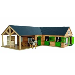 Paardenhoekstal met 3 Boxen en Berging 1:24>Kids Globe Outlet