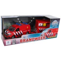 VW Transporter Brandweer met Aanhangwagen>Kids Globe Sale