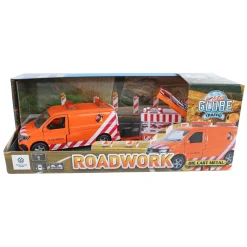 VW Transporter met Pijlwagen en Licht Die-Cast-Kids Globe Online