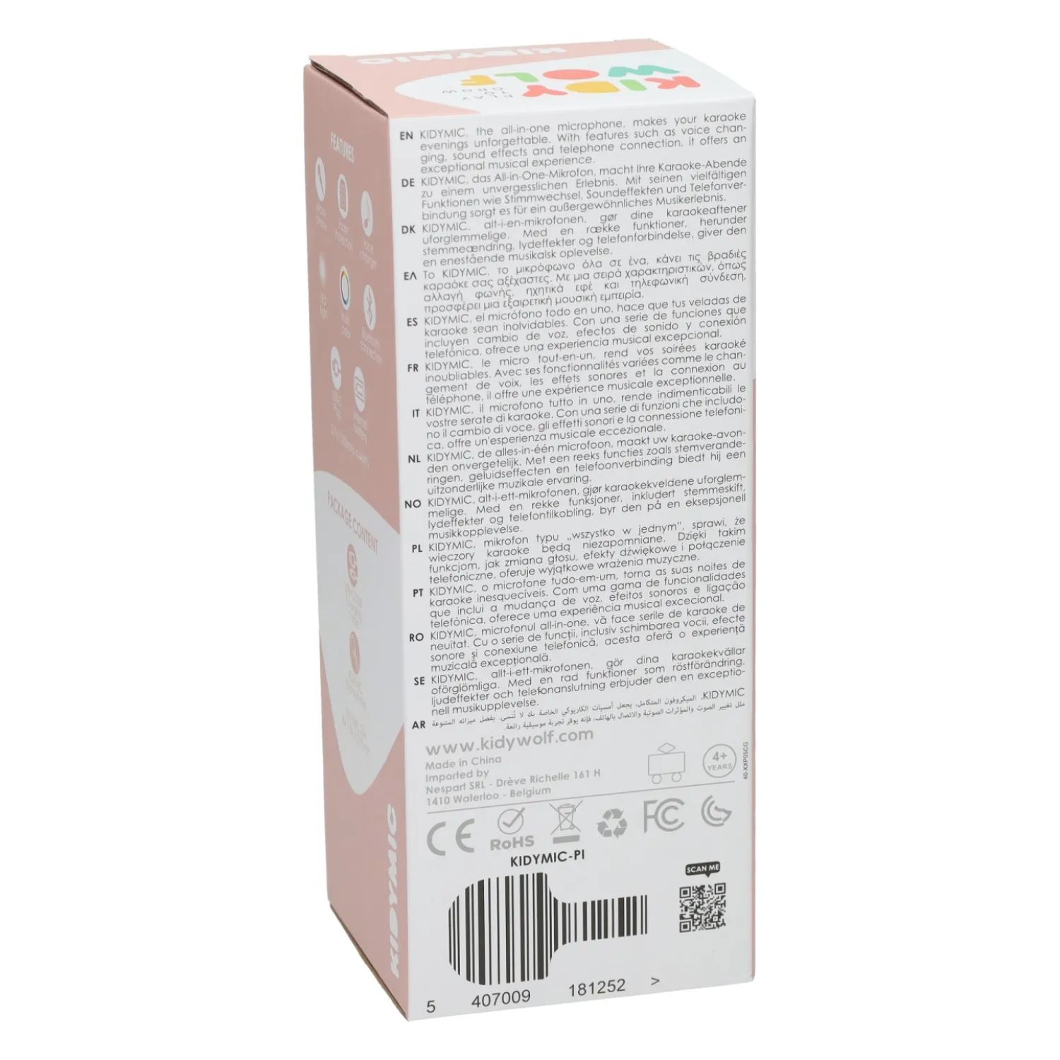 Kidymic Micro Karaoke Roze>Kidywolf Hot