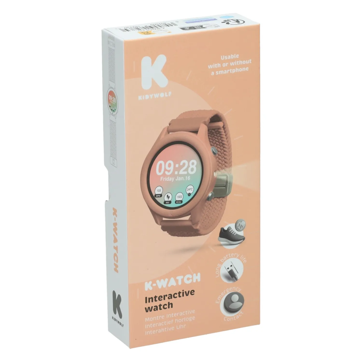 Kidywatch Smartwatch Koraal-Kidywolf New