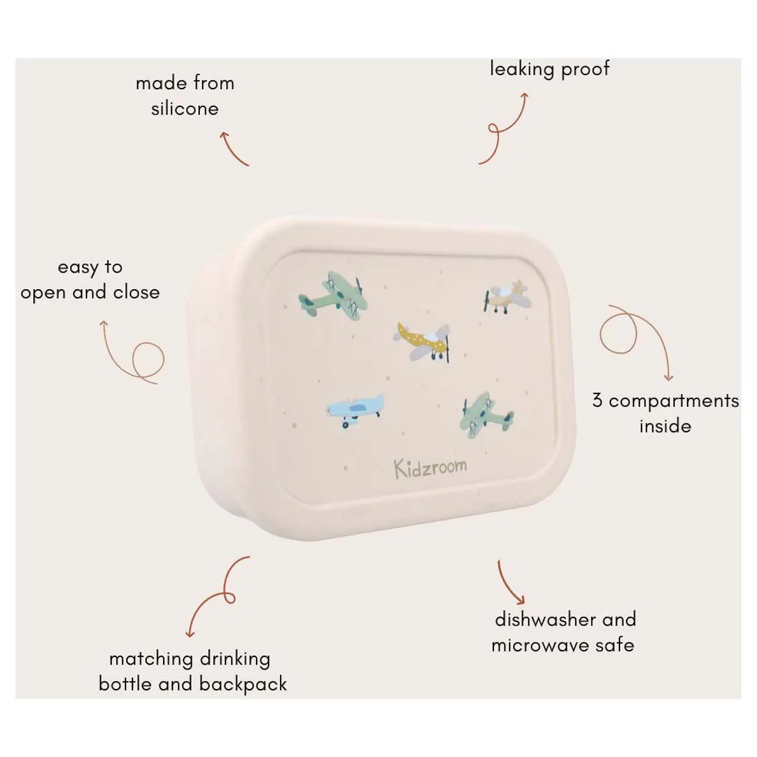 Kidzroom Broodtrommel Lovely Lunch Vliegtuigen Sale