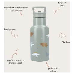 Kidzroom Drinkfles Sweet Sips Dino, 350ml Outlet