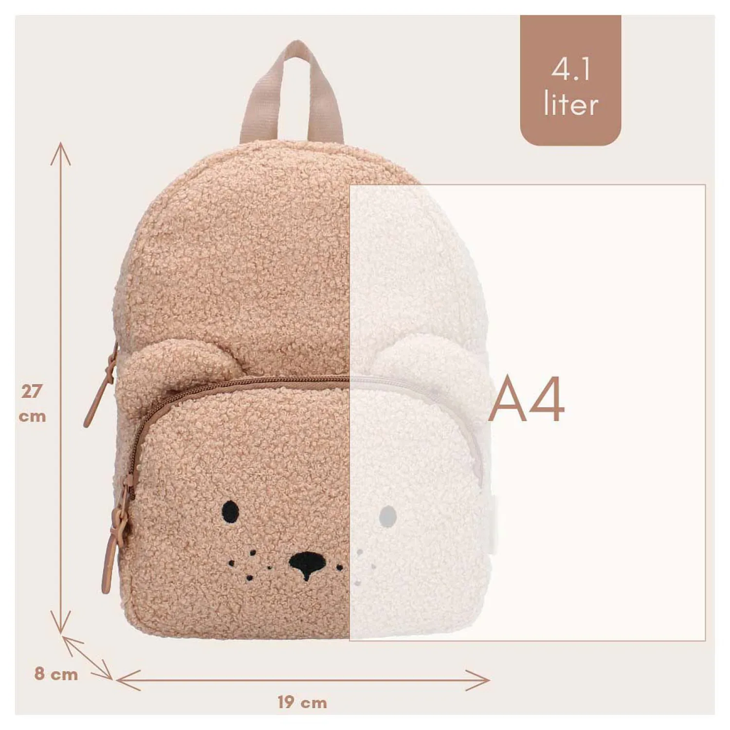 Kidzroom Rugzak Pisa Comfort Friends Teddybeer Best