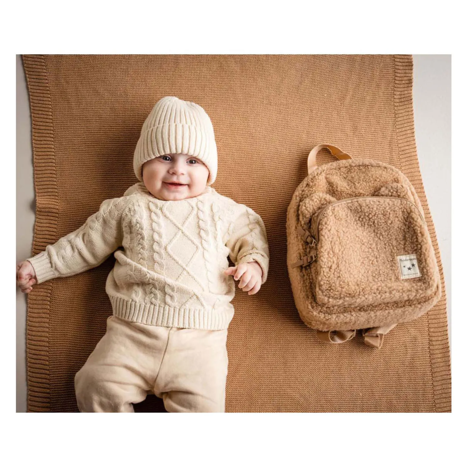 Rugzak Porto Beary Excited Beige>Kidzroom Outlet