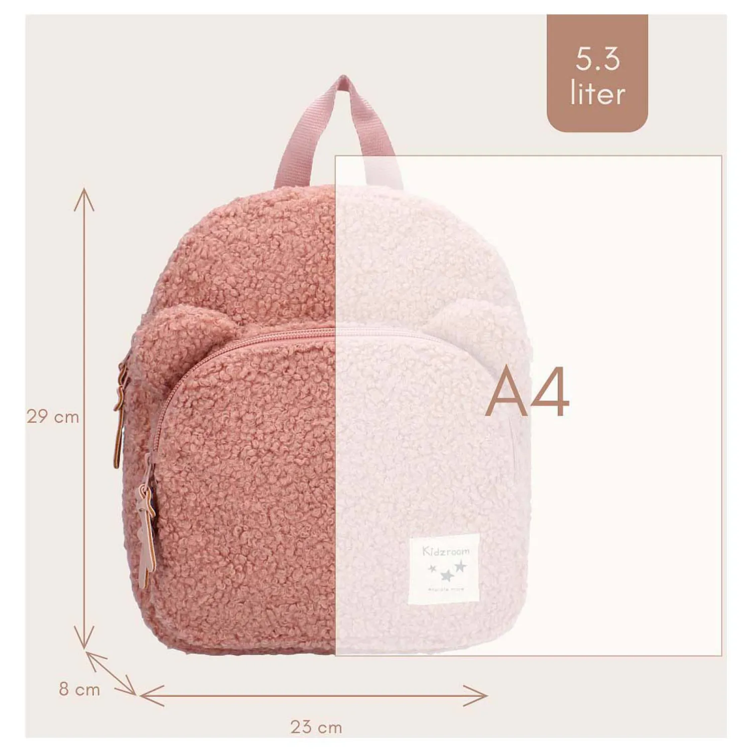 Rugzak Porto Beary Excited Roze>Kidzroom Clearance