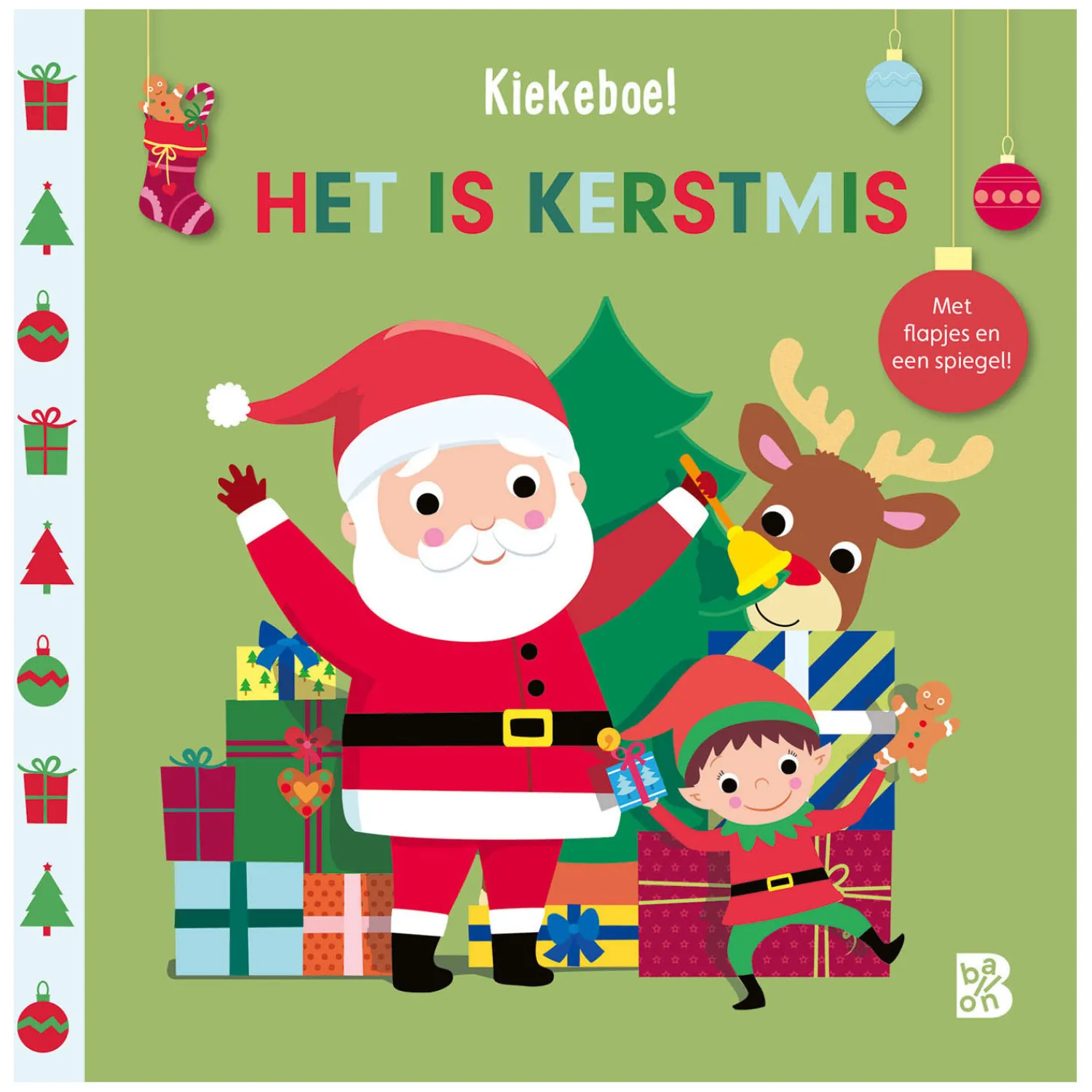 Standaard Uitgeverij Kiekeboeboek met spiegeltje kerst Flapjesboek Clearance