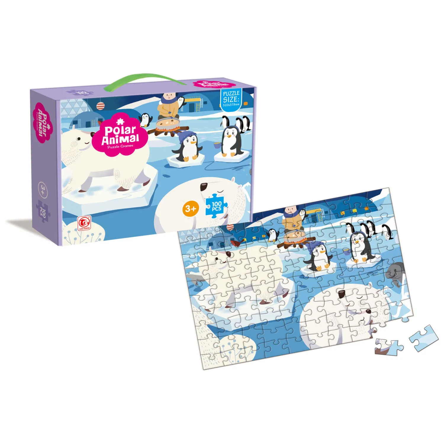 Kinder Legpuzzel Zuidpool, 100st.> Hot