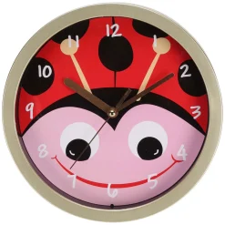 Kinder Wandklok Lieveheerstbeestje, 20cm- New