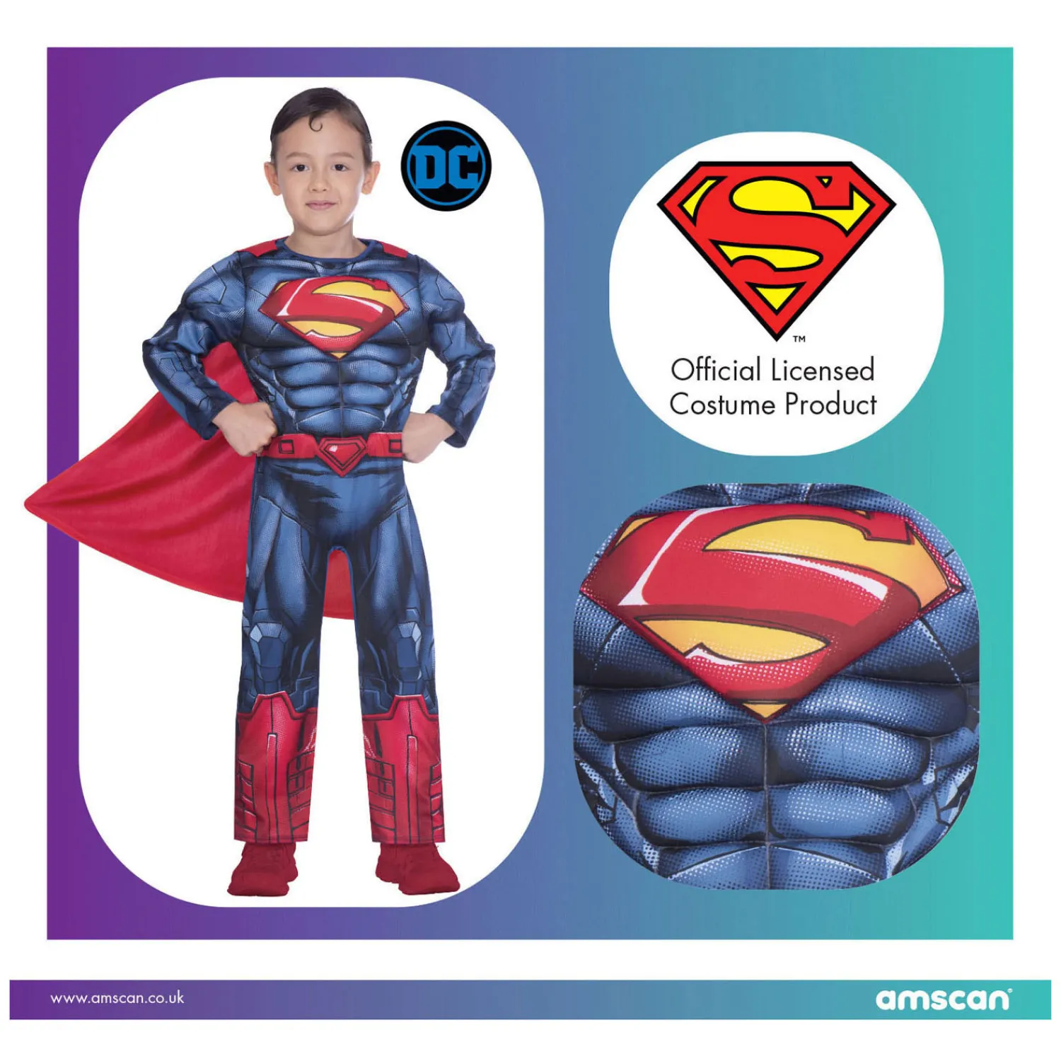 Kinderkostuum Superman Classic, 6-8 jaar- Discount