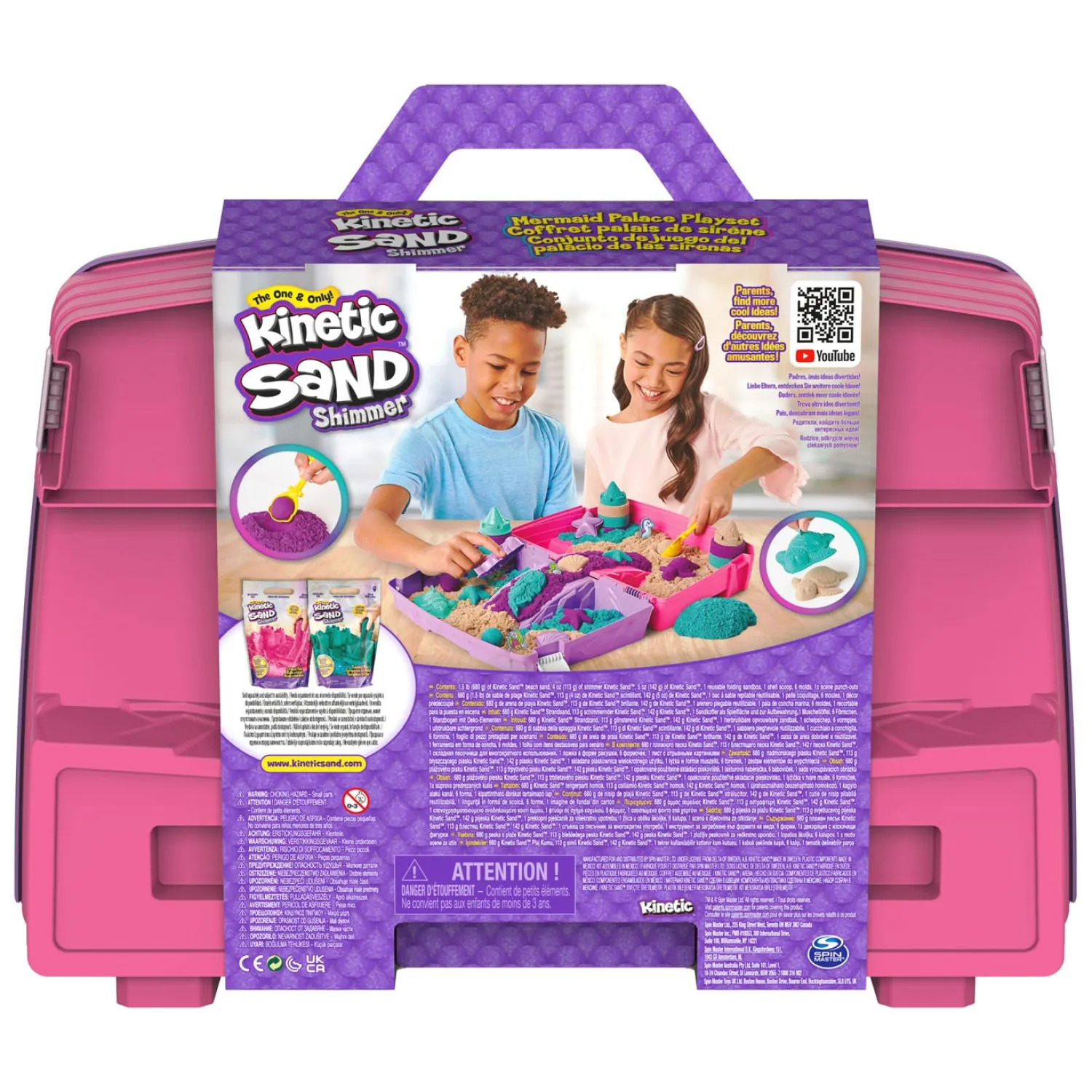 Kinetic Sand - Zeemeerminnen Speelset met Opbergkoffer-Spin Master Clearance