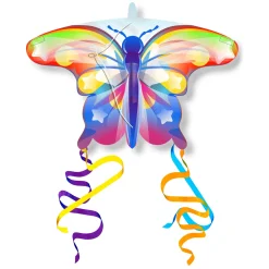 - Pop-up Mini Nylon Vlieger Vlinder Regenboog>Kites Ready 2 Fly Clearance