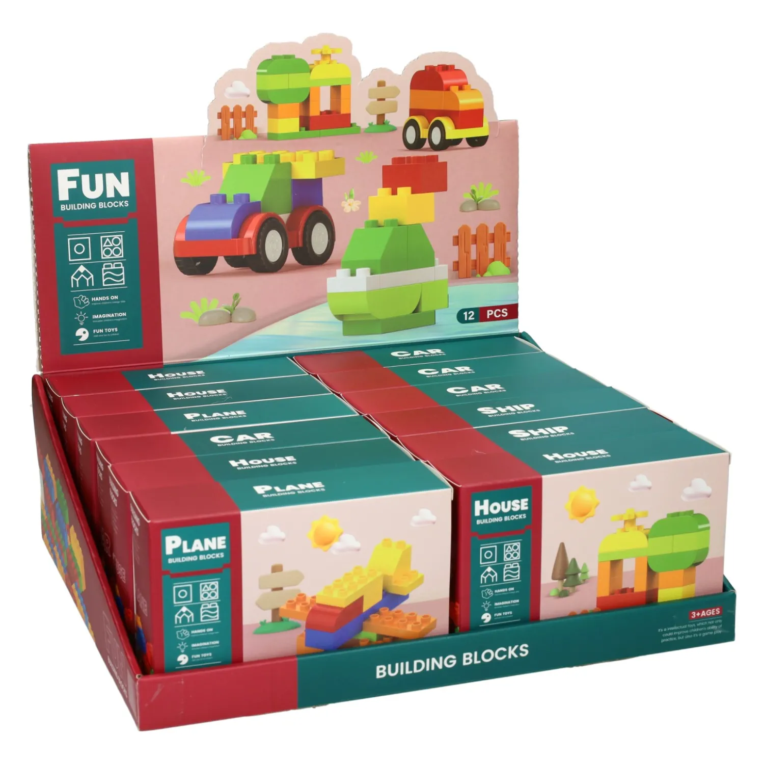 Kleine Blokjes Bouwset - 12st. Online