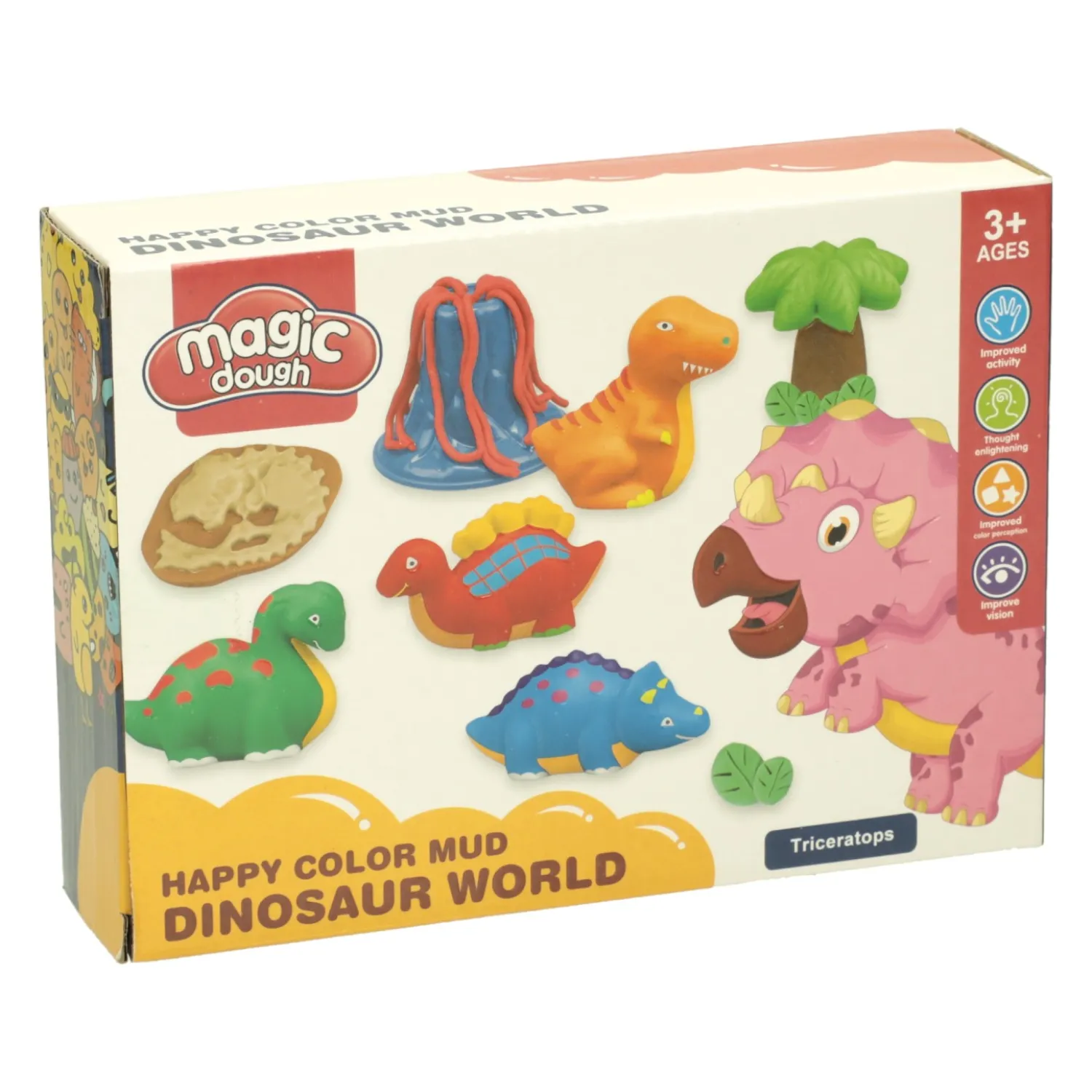 Kleiset Dinowereld - 4 Kleuren Klei> Discount