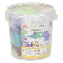 Kleiset in Opbergbox Dino Vormen - 12 Kleuren Klei><noscript><img width=