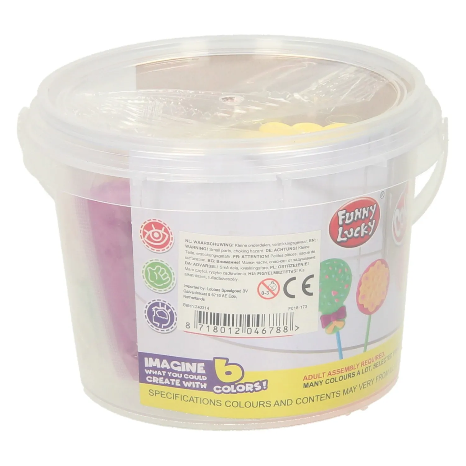 Kleiset in Opbergbox Lolly's Maken - 6 Kleuren Klei- Outlet