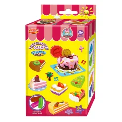 Kleiset met 2 Toetjesvormen en Tool - 3 Kleuren Klei Clearance