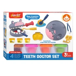 Kleiset Nijlpaard naar Tandarts 4 Kleipotjes Hot