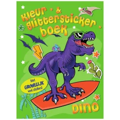 Kleur- & Glitter Stickerboek Dino-Mondikaarten Outlet