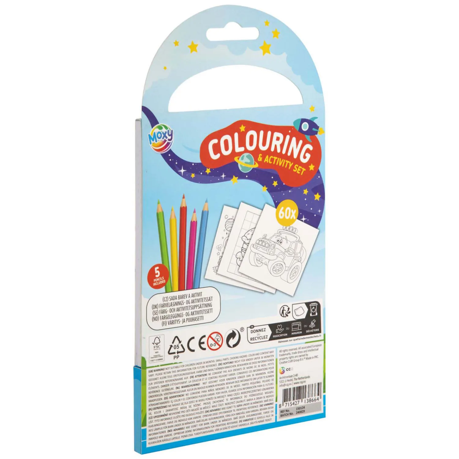 Creative Craft Group Kleur- en Activiteiten Set Blauw met 5 Kleurpotloden Online