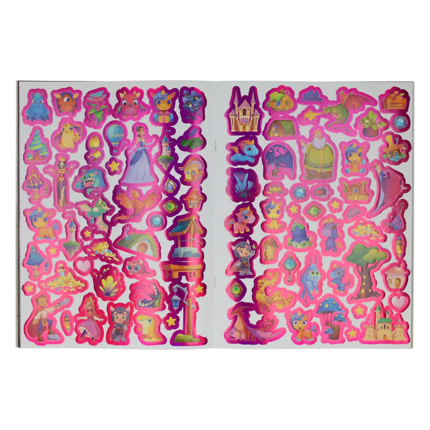 Kleur- en Stickerboek Fantasie Wereld- Outlet