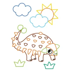 Deltas Kleur- en Stickerpret - Lieve Dino's