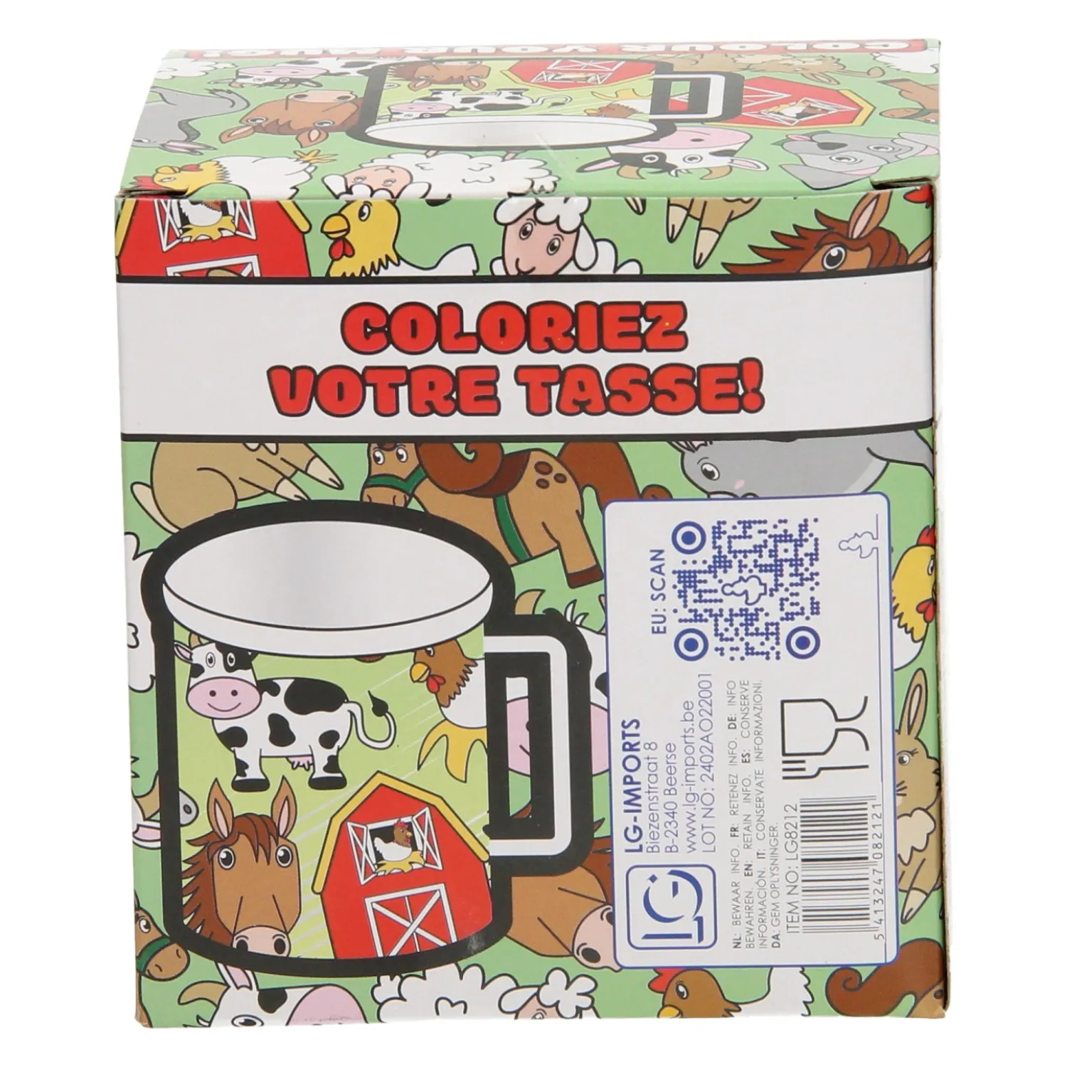 Kleur je eigen Mok Boerderij Dieren-Duckiez Online