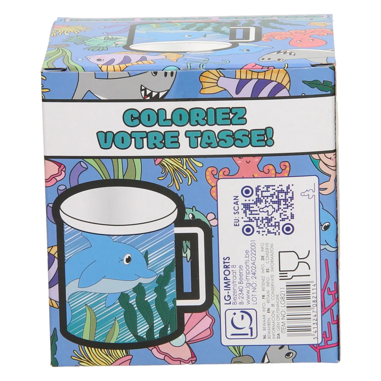 Duckiez Kleur je eigen Mok Onderwaterwereld New