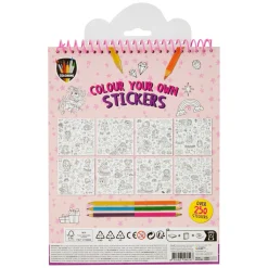 Creative Craft Group Kleur je Eigen Stickers met Kleurpotloden  - Fantasiewereld, 250st. Sale