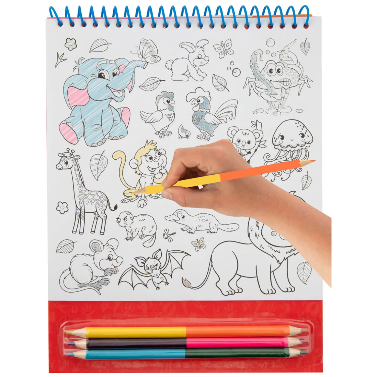 Kleur je Eigen Stickers met Kleurpotloden Dieren, 250st.-Creative Craft Group