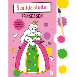 Standaard Uitgeverij Kleurboek met Verfpalet en Penseel Prinsessen Online