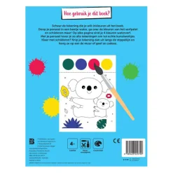 Standaard Uitgeverij Kleurboek met Verfpalet en Penseel Dieren Hot