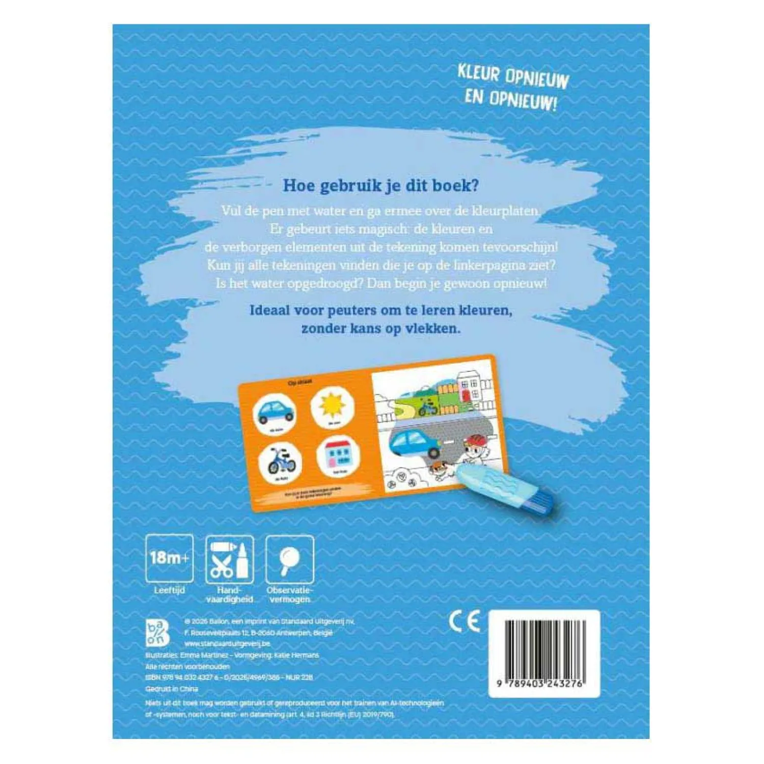 Standaard Uitgeverij Kleuren met Water Voor de Kleintjes Eerste Woordjes 18m+ New
