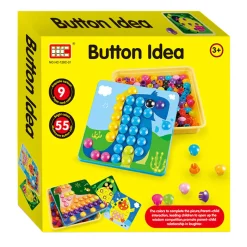 Kleurenbuttons met Opbergbox Geel, 55dlg.- Hot