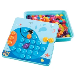 Kleurenbuttons met Opbergbox Blauw, 55dlg.- Discount