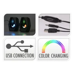 Kleurveranderende Gaming Speakerset, 2dlg.- Online