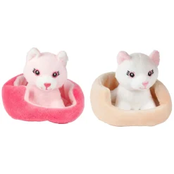 Knuffel Pluche Kat in Mand - 11cm>Toi-Toys