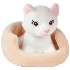 Knuffel Pluche Kat in Mand - 11cm>Toi-Toys