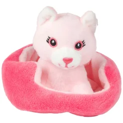 Knuffel Pluche Kat in Mand - 11cm><noscript><img width=