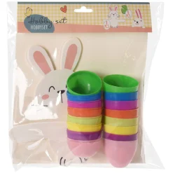 Knutselset Paashaas met Geschenkeieren, 8st.- Outlet