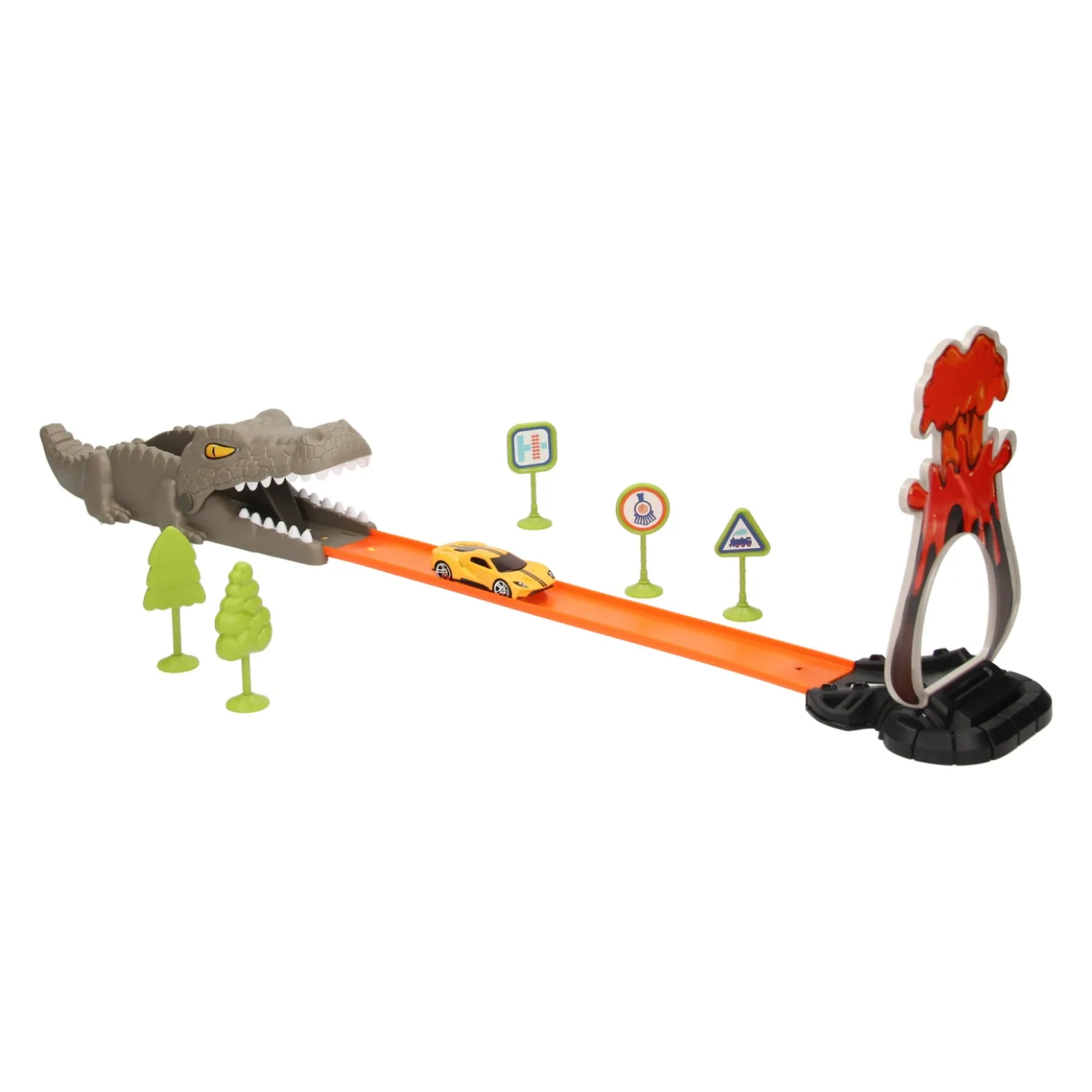 Krokodil Auto Lanceerbaan Set- Discount