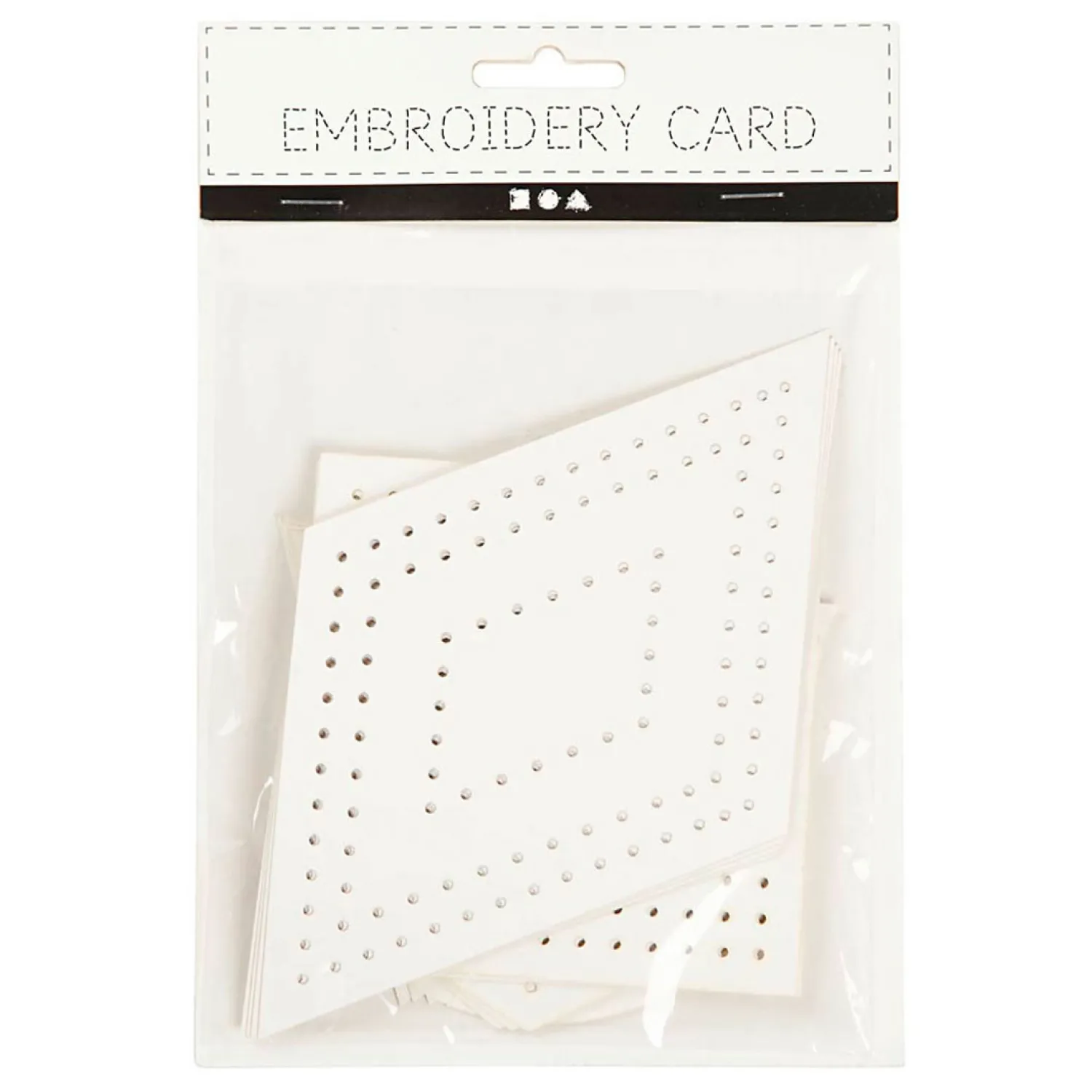 Creativ Company Kruissteken Karton Wit Geometrisch, 20st. Best