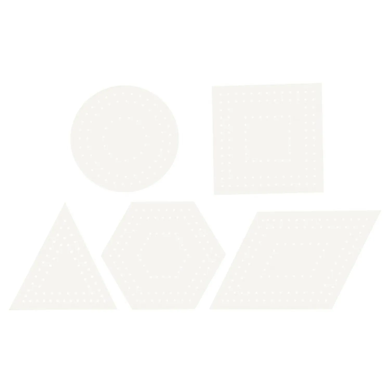 Creativ Company Kruissteken Karton Wit Geometrisch, 20st. Best