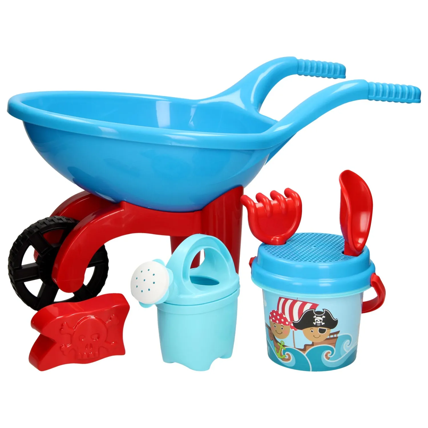 Kruiwagen met Piraten Strandset-Androni