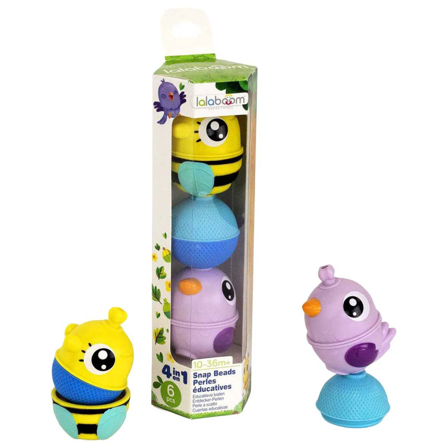 - Set Dieren Bij en Paarse Vogel - 6st.>Lalaboom Hot