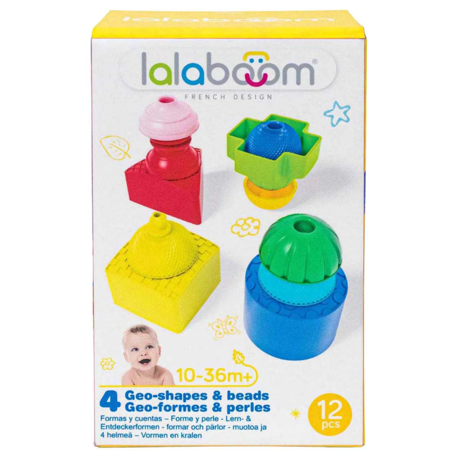 Lalaboom - Vormen en Educatieve Kralen - 12st.