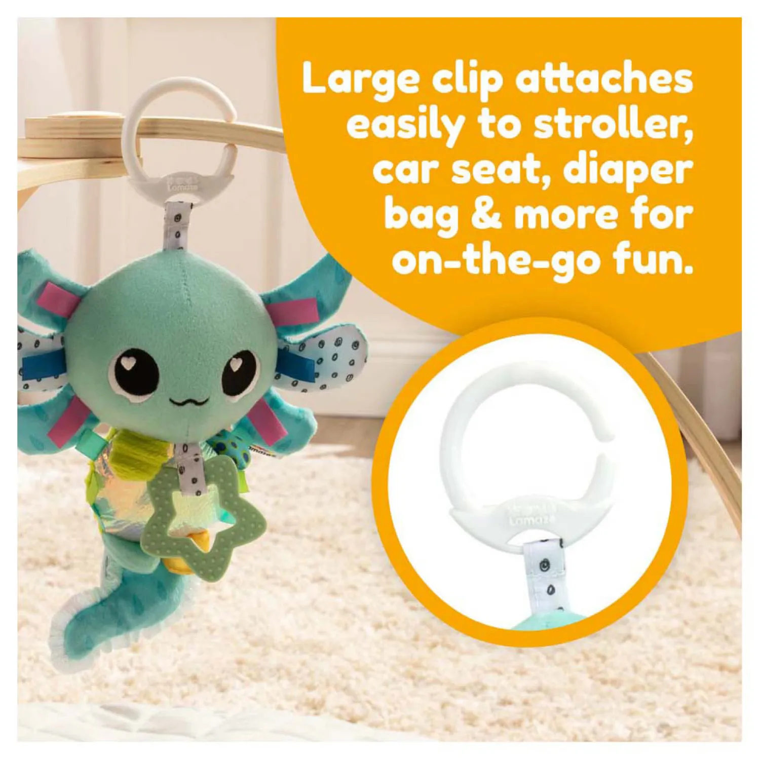 Lamaze Alise de Axolotl Clip & Go Best